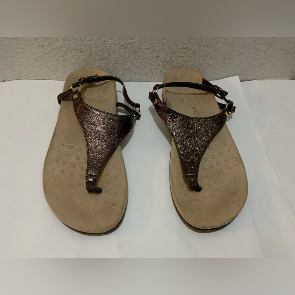 VIONIC Kirra  Sandals Rose Gold Metallic Leather size 10/42